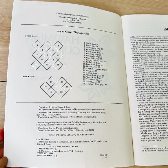 Vintage Hawaiian Quilting Instructions & Full-Size Patterns - Elizabeth Root - Picture 6 of 14